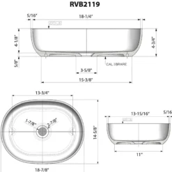 Ruvati Canali 19-inch Avocado Lime Green epiStone Solid Surface Bathroom Vessel Sink, RVB2119GN