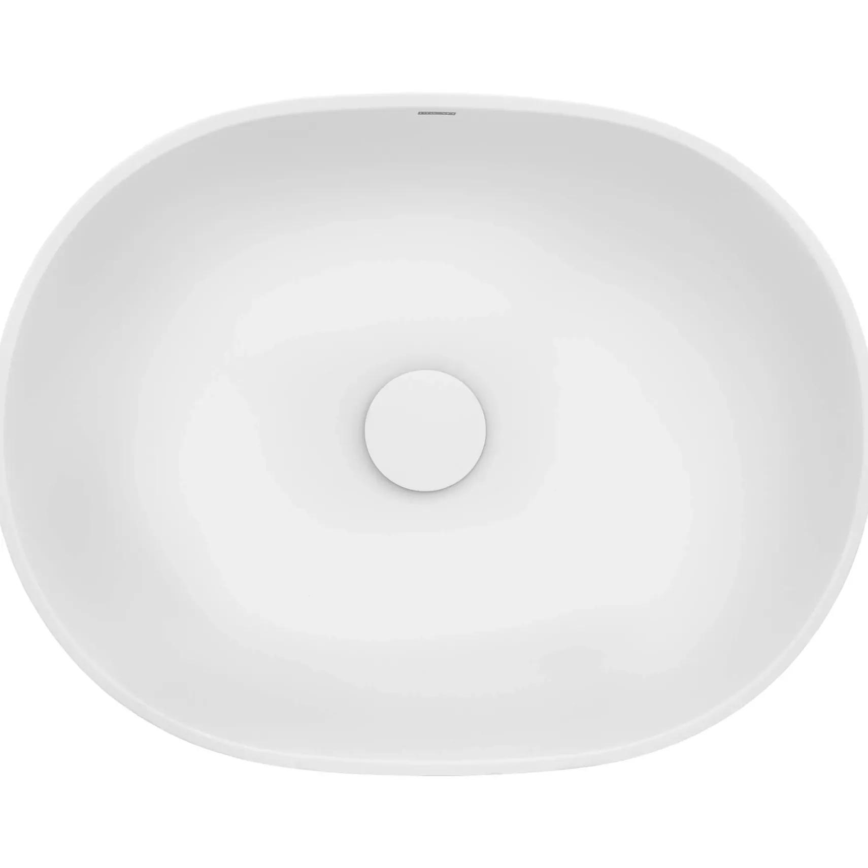 Ruvati Canali 19-inch Matte White epiStone Solid Surface Modern Bathroom Vessel Sink, RVB2119WH