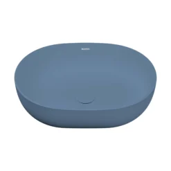 Ruvati Canali 19-inch Pacific Blue epiStone Solid Surface Modern Bathroom Vessel Sink, RVB2119LE