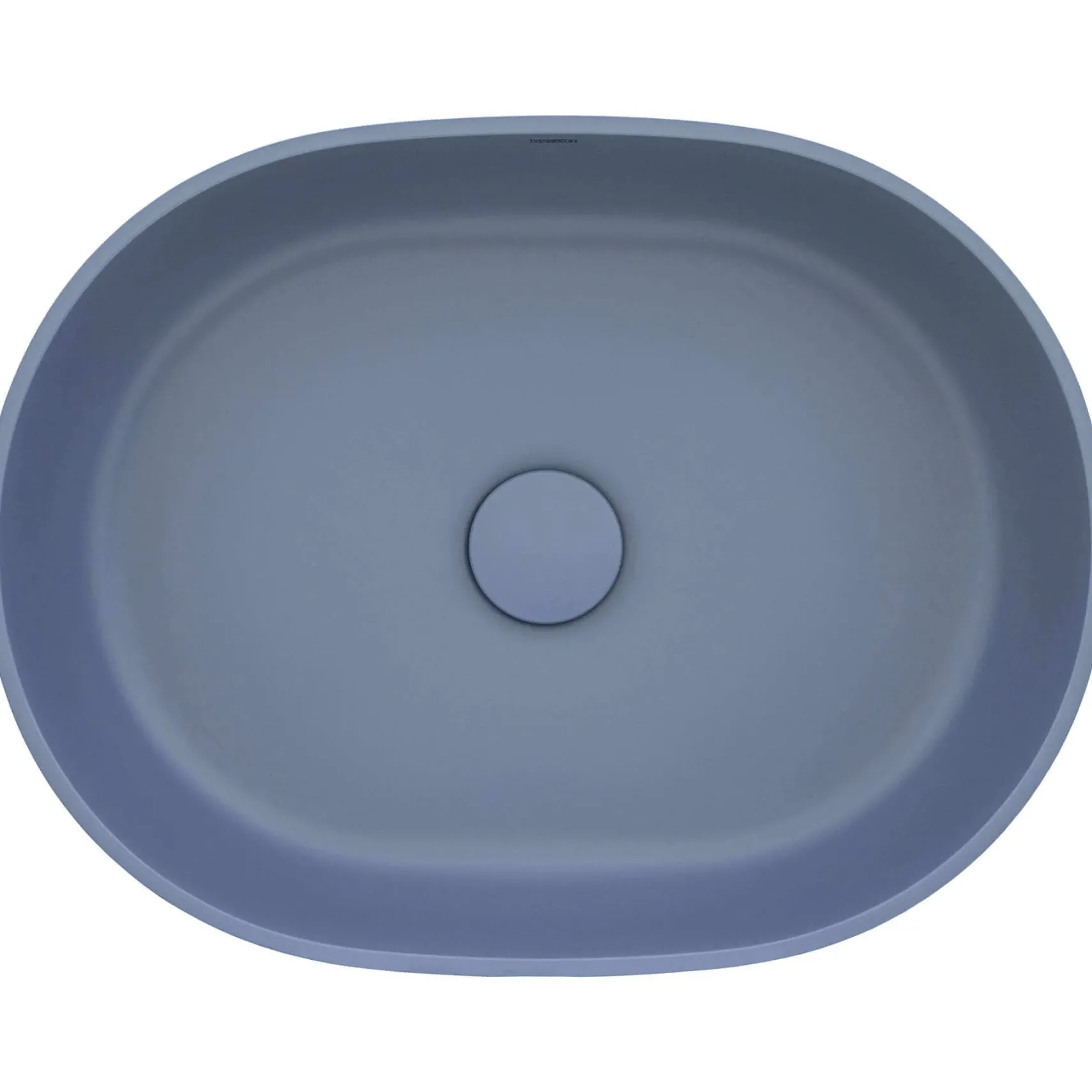 Ruvati Canali 19-inch Pacific Blue epiStone Solid Surface Modern Bathroom Vessel Sink, RVB2119LE