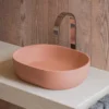 Ruvati Canali 19-inch Sedona Clay Pink epiStone Solid Surface Bathroom Vessel Sink, RVB2119TL