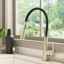 Ruvati Carina Kitchen Faucet, Stainless Steel, Single Lever, RVF1242BN