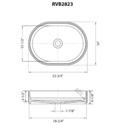 Ruvati Cordona 23" Oval Vessel Solid Surface Bathroom Sink, Matte White, RVB2823WH