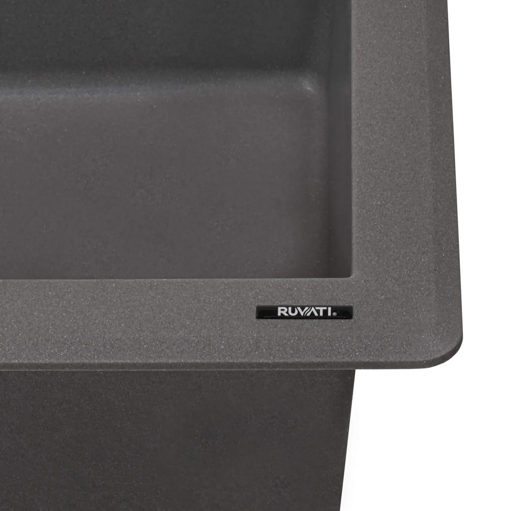 Ruvati epiGranite 33" Drop-in Topmount Granite Composite Kitchen Sink, Urban Gray, RVG1033GR