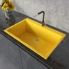 Ruvati epiGranite 33" Drop-in Topmount Granite Composite Kitchen Sink, Midas Yellow, RVG1080YL