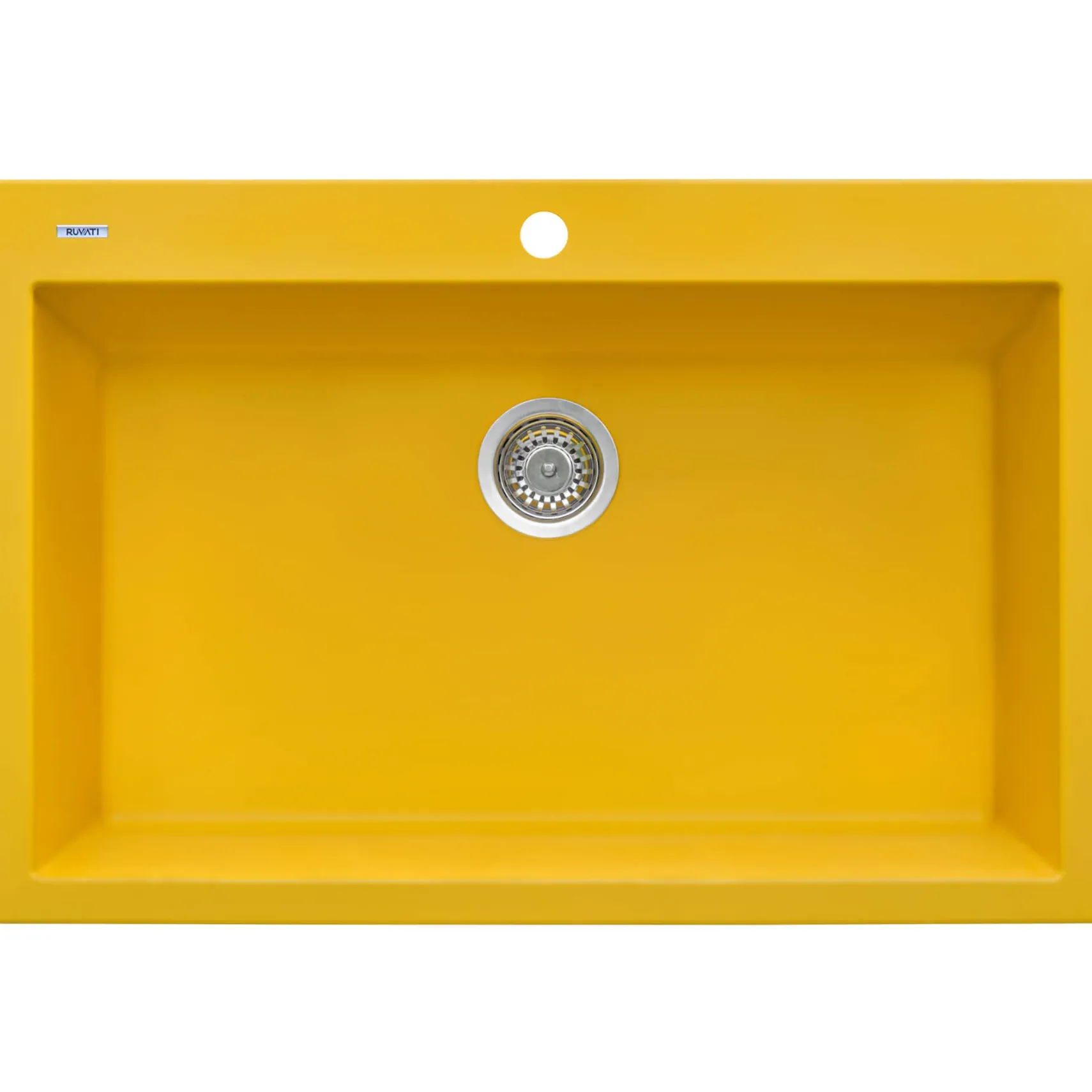 Ruvati epiGranite 33" Drop-in Topmount Granite Composite Kitchen Sink, Midas Yellow, RVG1080YL