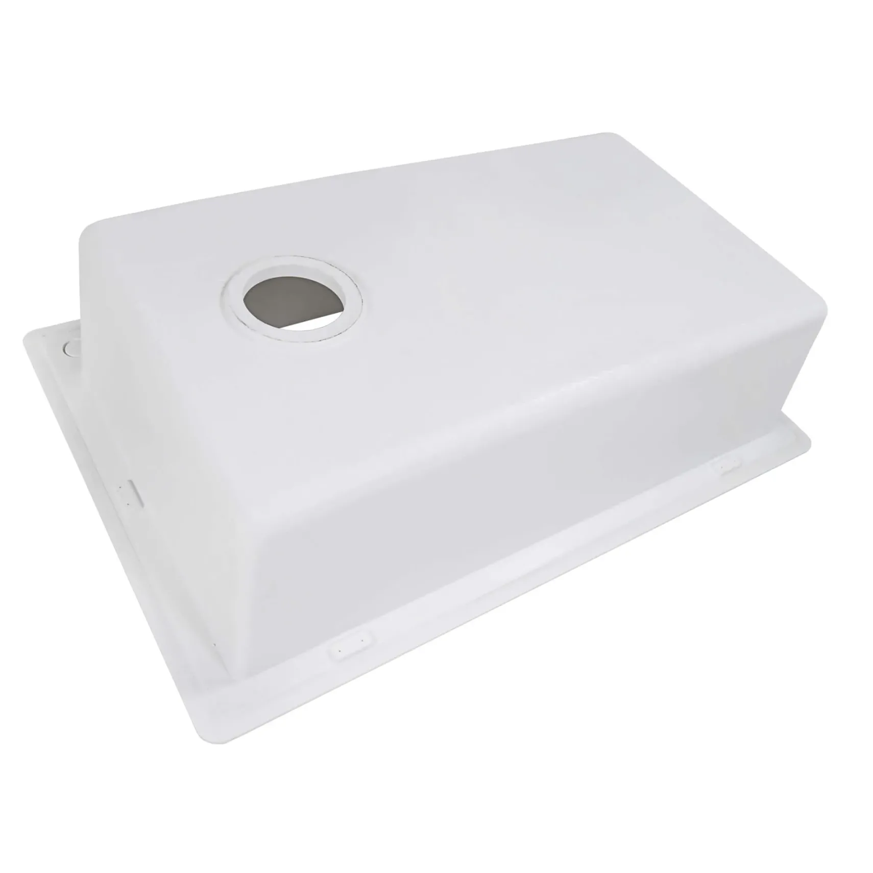 Ruvati epiGranite 33" Drop-in Topmount Granite Composite Kitchen Sink, Arctic White, RVG1033WH