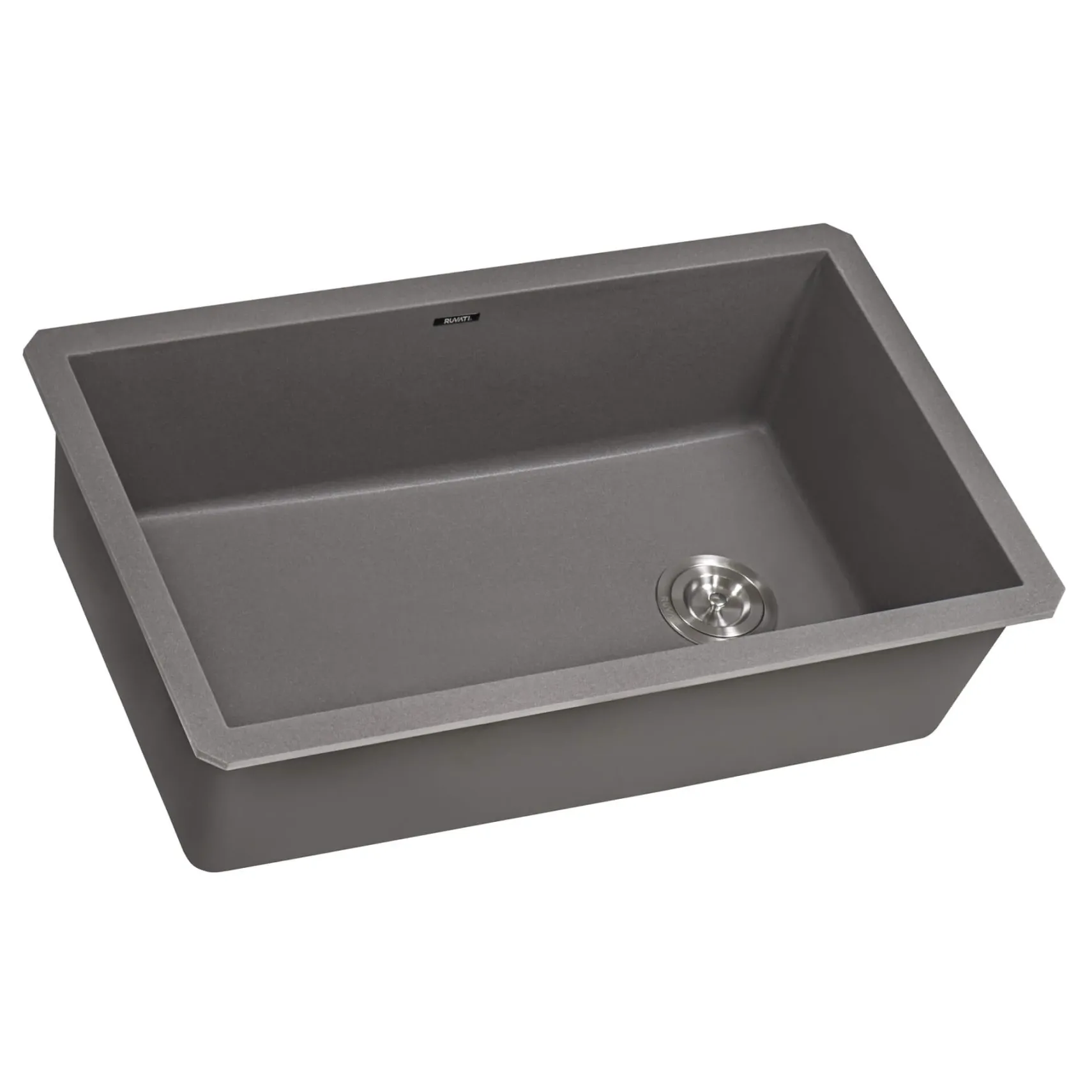 Ruvati epiGranite 32" Undermount Granite Composite Kitchen Sink, Urban Gray, RVG2033GR