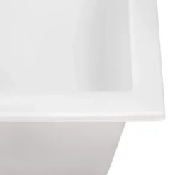 Ruvati epiGranite 21 x 17 inch Granite Composite Undermount Single Bowl Wet Bar Prep Sink, Arctic White, RVG2022WH