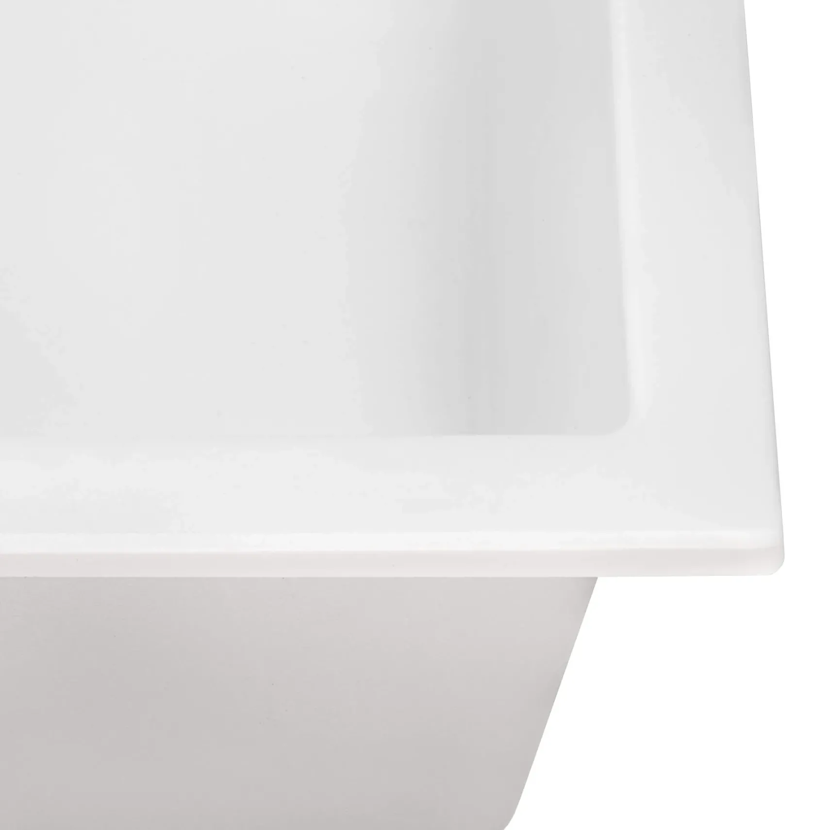 Ruvati epiGranite 17 x 17 inch Granite Composite Undermount Single Bowl Wet Bar Prep Sink, Arctic White, RVG2018WH