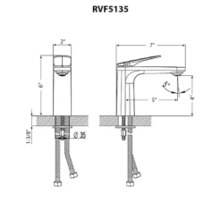 Ruvati Este Bathroom Faucet, Brushed Nickel, Single Lever, RVF5135BN