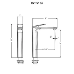 Ruvati Este Vessel Bathroom Faucet, Matte Black, Single Lever, RVF5136MB