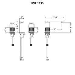 Ruvati Fabio Widespread Bathroom Faucet, Brushed Gold, Knob, RVF5235SG