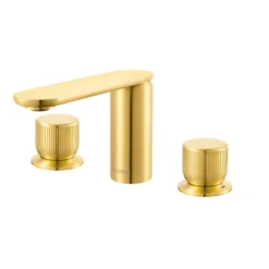 Ruvati Fabio Widespread Bathroom Faucet, Brushed Gold, Knob, RVF5235SG