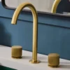 Ruvati Fabio Widespread Bathroom Faucet, Brushed Gold, Knob, RVF5238SG