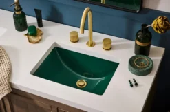Ruvati Fabio Widespread Bathroom Faucet, Brushed Gold, Knob, RVF5238SG