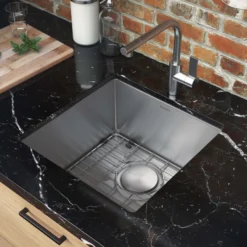 Ruvati Gravena 18" Undermount Square Stainless Steel Bar/Prep Sink, 16 Gauge, Round Corners, RVH7118