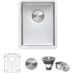 Ruvati Gravena 14" Undermount Rectangle Stainless Steel Bar/Prep Sink, 16 Gauge, Rounded Corners, RVH7114