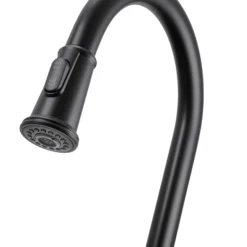Ruvati Idris Pull Down Kitchen Faucet, Matte Black, Single Lever, RVF1239MB