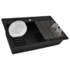 Ruvati 31-inch epiCube Granite Composite Workstation Matte Black Drop-in Topmount Kitchen Sink, RVG1631BK