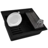 Ruvati 23-inch epiCube Granite Composite Workstation Matte Black Drop-in Topmount Wet Bar Prep Sink, RVG1622BK