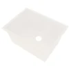 Ruvati 25-inch epiRock Workstation Warm White Undermount Laundry Sink, Composite, RVG2321WB
