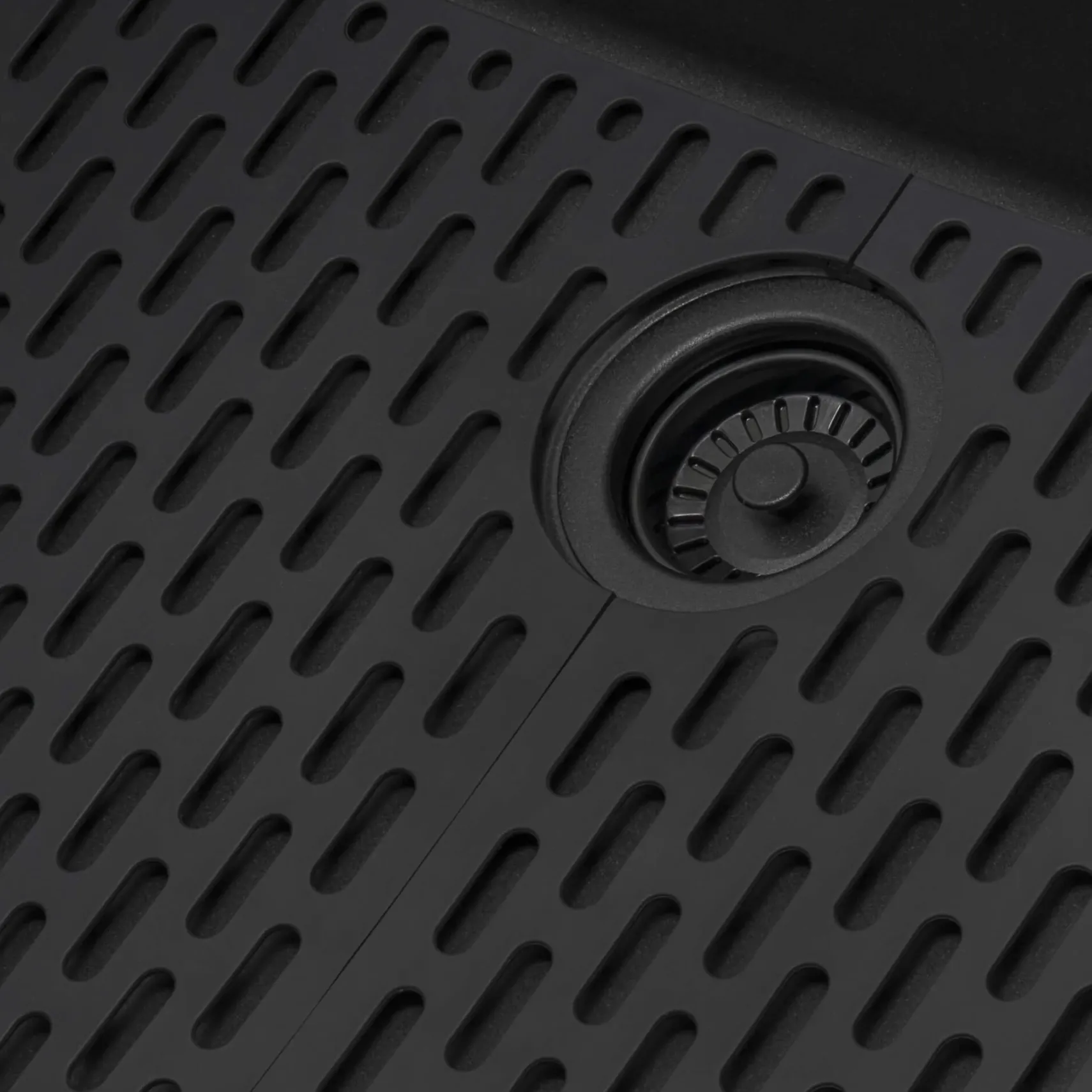 Ruvati 25-inch epiRock Workstation Charcoal Black Undermount Laundry Sink, Composite, RVG2321CK