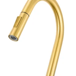 Ruvati Isola Pull Out Kitchen Faucet, Brushed Gold, Single Handle, RVF1248SG