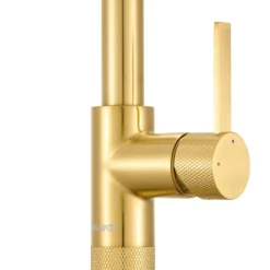 Ruvati Isola Pull Out Kitchen Faucet, Brushed Gold, Single Handle, RVF1248SG