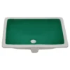 Ruvati Krona 17 x 12 inch Undermount Bathroom Vanity Sink Emerald Green Rectangular Porcelain Ceramic with Overflow, RVB0718EG