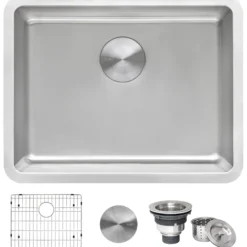 Ruvati Modena 18" Undermount Rectangle Stainless Steel Bar/Prep Sink, 16 Gauge, RVM5916