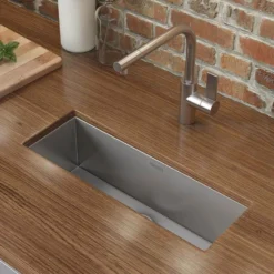 Ruvati Nesta 23" Narrow Trough Undermount Rectangle Stainless Steel Bar/Prep Sink, 16 Gauge, RVH7120
