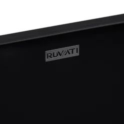 Ruvati Omnia 23-inch Matte Black epiStone Solid Surface Modern Bathroom Vessel Sink, RVB2550BK