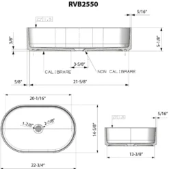 Ruvati Omnia 23-inch Matte Black epiStone Solid Surface Modern Bathroom Vessel Sink, RVB2550BK