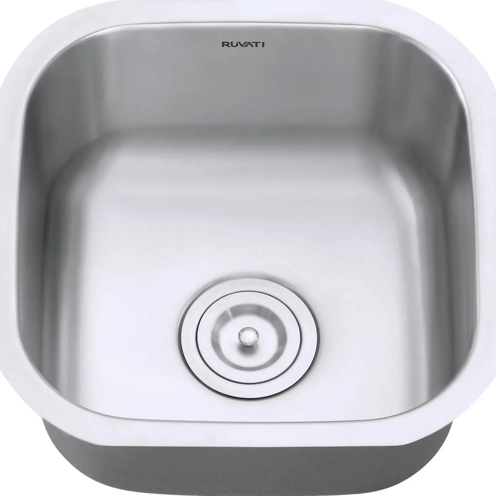 Ruvati Parmi 16" Undermount Square Stainless Steel Bar/Prep Sink, 16 Gauge, RVM4138