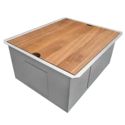 Ruvati Roma 18" Undermount Rectangle Stainless Steel Workstation Bar/Prep Sink, 16 Gauge, RVH8319