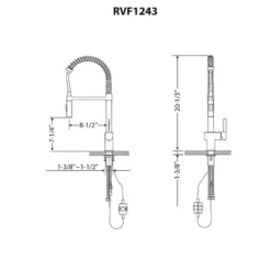 Ruvati Seneca Pull Down Kitchen Faucet, Matte Black, Single Lever, RVF1243MB