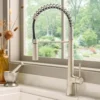 Ruvati Seneca Pull Down Pre-Rinse Kitchen Faucet, Stainless Steel, Single Lever, RVF1232BN