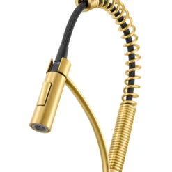 Ruvati Seneca Pull Down Pre-Rinse Kitchen Faucet, Brushed Gold, Single Lever, RVF1236SG