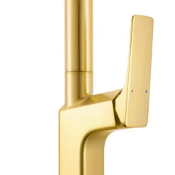 Ruvati Seneca Pull Down Pre-Rinse Kitchen Faucet, Brushed Gold, Single Lever, RVF1236SG