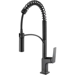 Ruvati Seneca Pull Down Pre-Rinse Kitchen Faucet, Matte Black, Single Lever, RVF1236MB