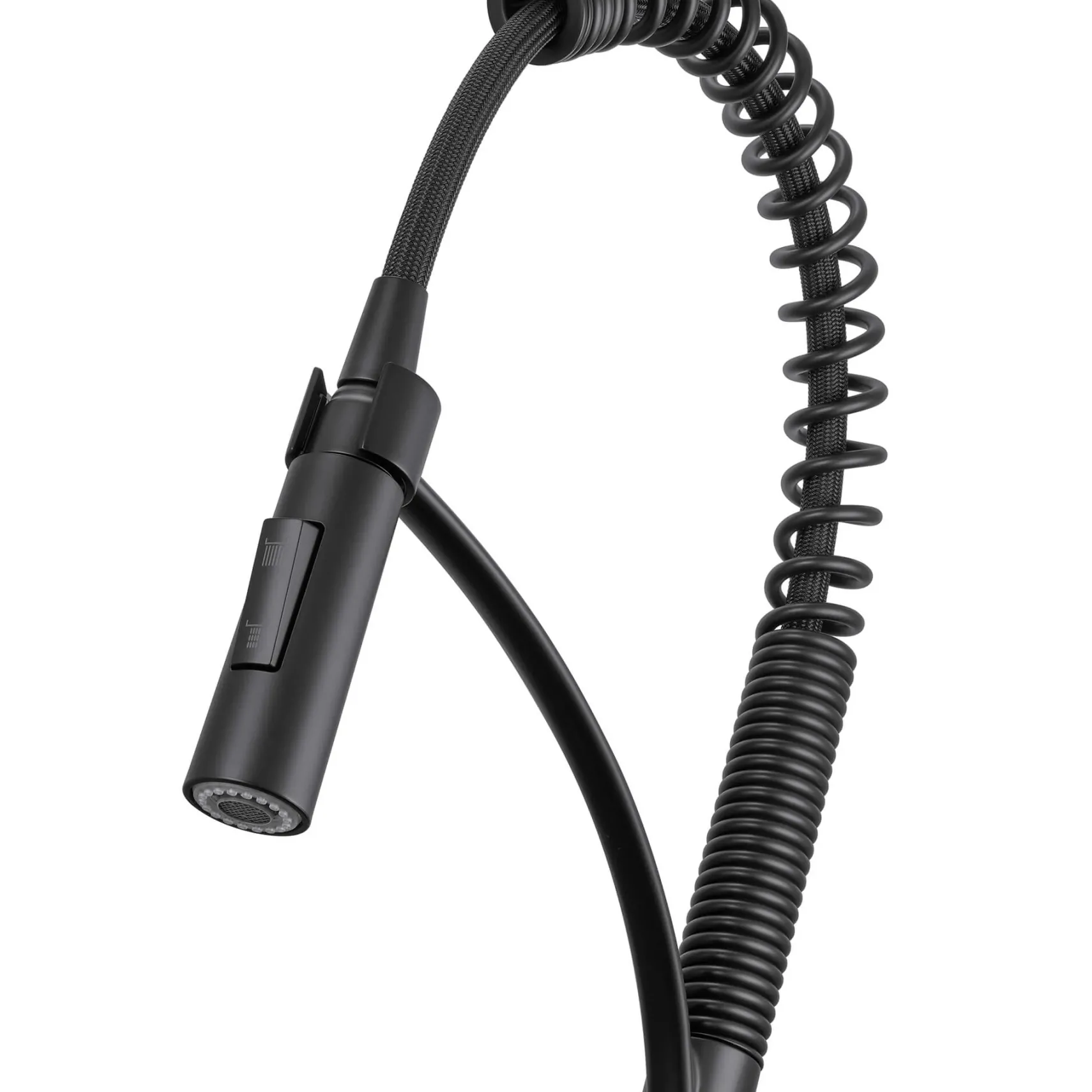 Ruvati Seneca Pull Down Pre-Rinse Kitchen Faucet, Matte Black, Single Lever, RVF1236MB