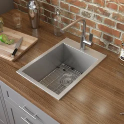 Ruvati Tirana 15" Rectangle Stainless Steel Bar/Prep Sink, 16 Gauge, RVH8110