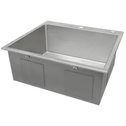 Ruvati Tirana Pro 24 x 20 inch Drop-in 16 Gauge Stainless Steel Rounded Corners Topmount Kitchen Sink Single Bowl, 16, RVH8014