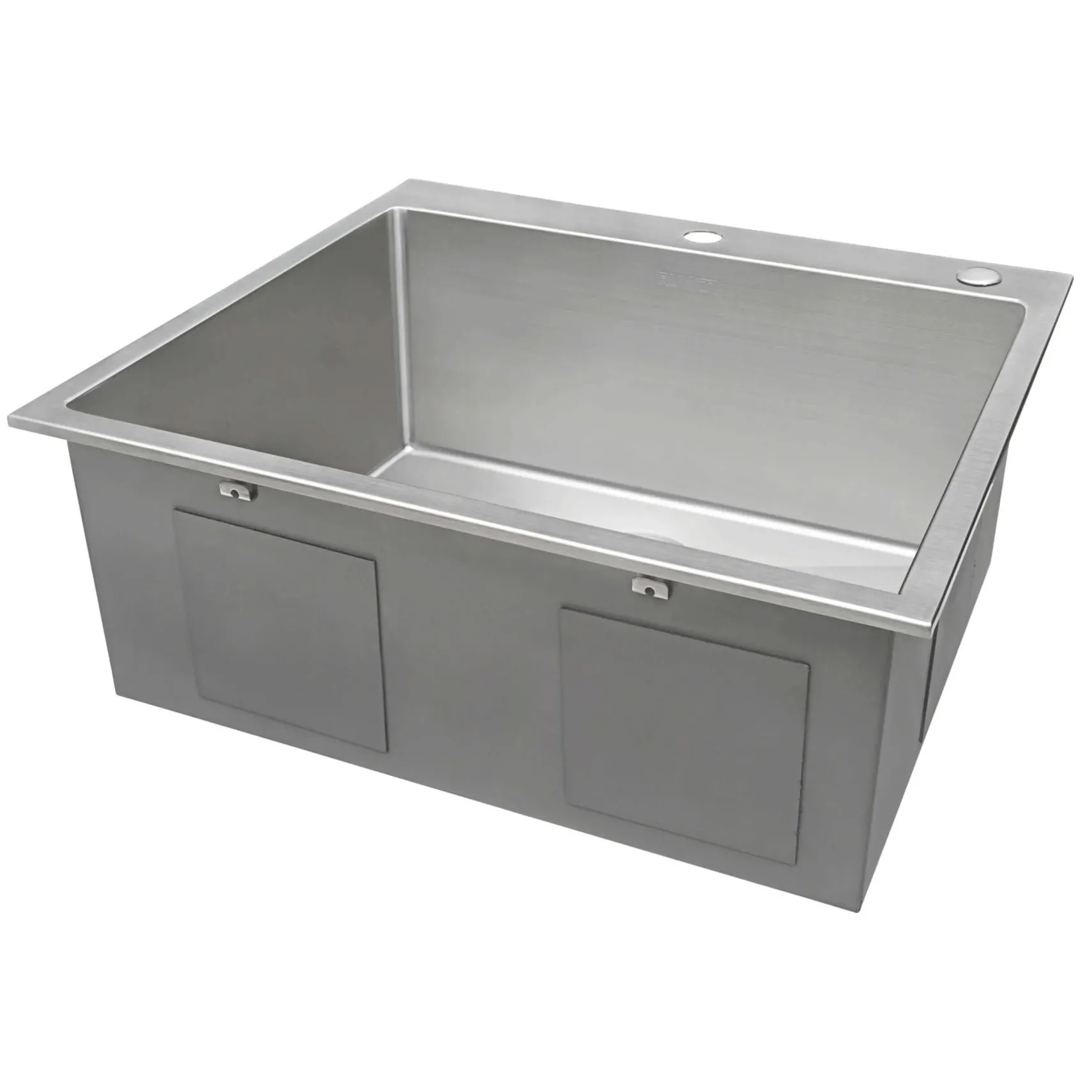 Ruvati Tirana Pro 24 x 20 inch Drop-in 16 Gauge Stainless Steel Rounded Corners Topmount Kitchen Sink Single Bowl, 16, RVH8014