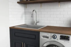 Ruvati Topmount Laundry Utility Sink 25" x 22" x 12" Deep 16 Gauge Stainless Steel, RVU6010
