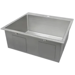 Ruvati Topmount Laundry Utility Sink 25 x 22 x 12 inch Rounded Corners Deep 16 Gauge Stainless Steel, RVU6015