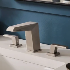 Ruvati Tropea Widespread Bathroom Faucet, Brushed Nickel, Lever, RVF5231BN