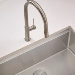 Ruvati Vestia Pull Down Kitchen Faucet, Stainless Steel, Single Lever, RVF1237BN
