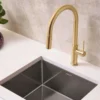 Ruvati Vestia Pull Down Kitchen Faucet, Brushed Gold, Single Lever, RVF1237SG